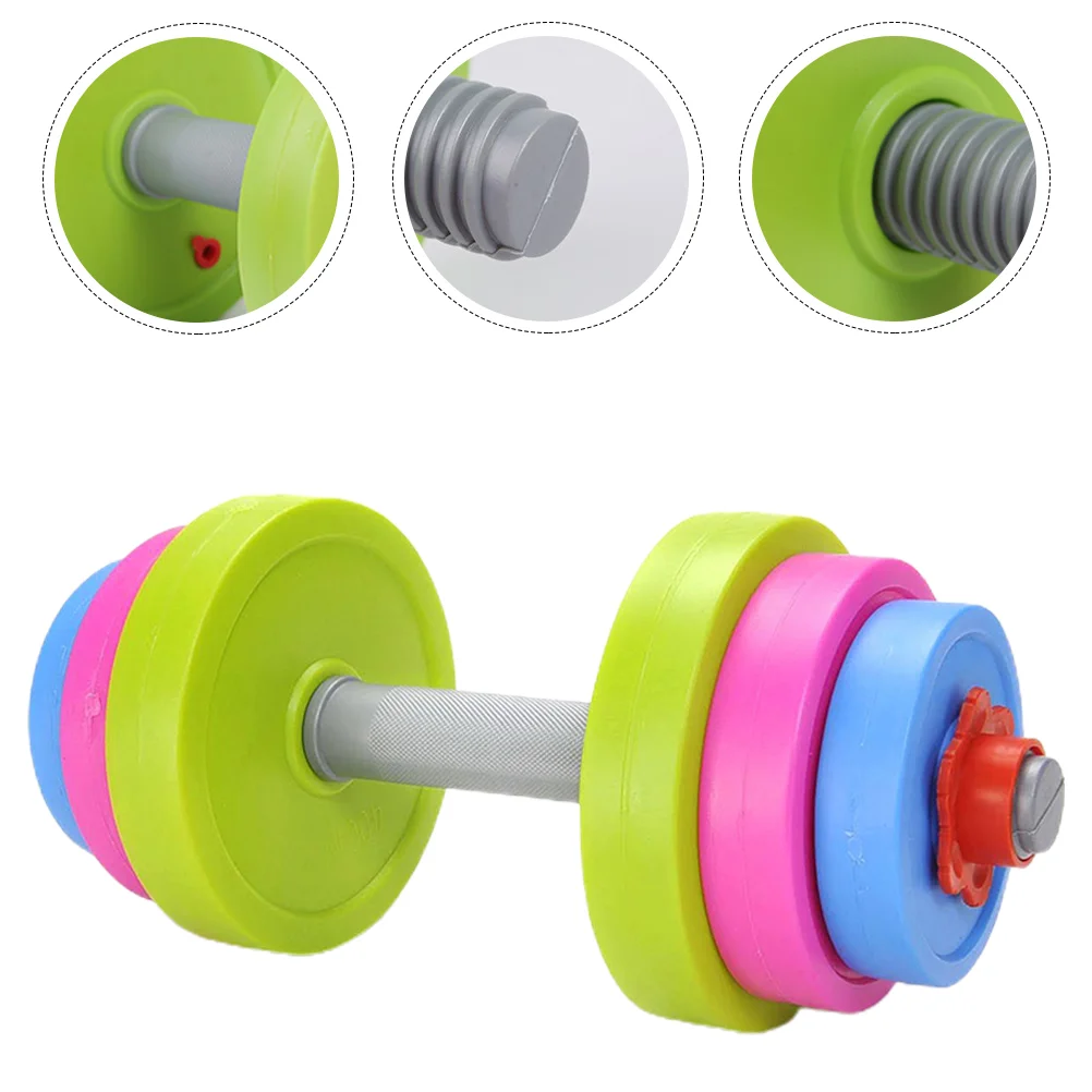 

1 Set Kindergarten Morning Exercise Ergonomic Barbell Adjustable Dumbbell Toy