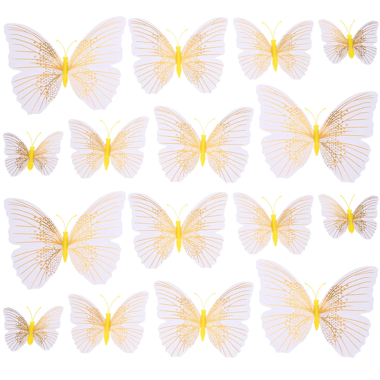 

48pcs Butterflies Wall Sticker Room Wall Decor Butterflies Wall Decor 3D Butterflies Decal Golden Butterflies Stickers