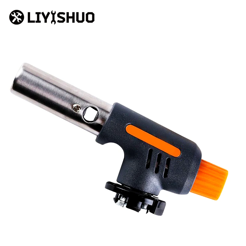 

BBQ Flame Gun Gas Torch Flamethrower Butane Burner Automatic Ignition Adjustable Flame with Safety Lock for BBQ Camping Hiking