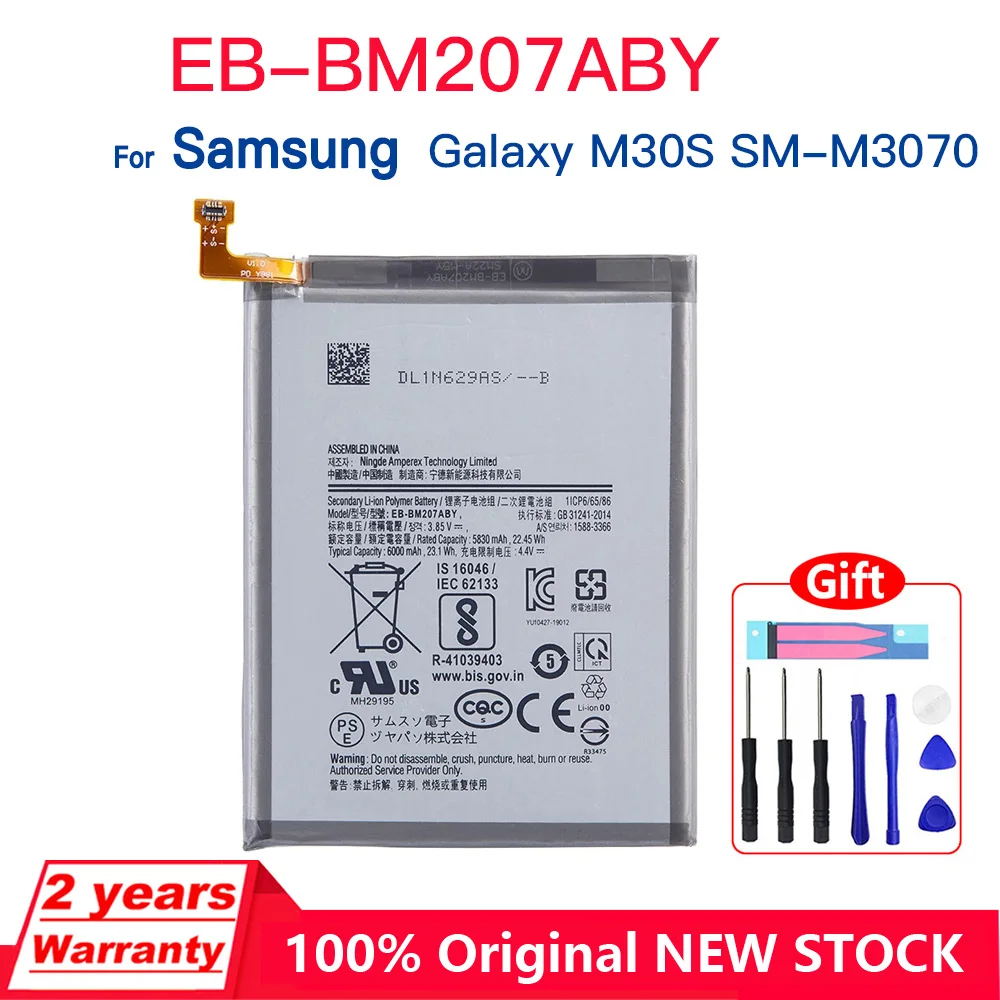 Оригинальная сменная батарея для SAMSUNG M30S M31 M315 M307 M307F M307FN M315F F41 M21 M21S M20S F415 F415F EB-BM207ABY