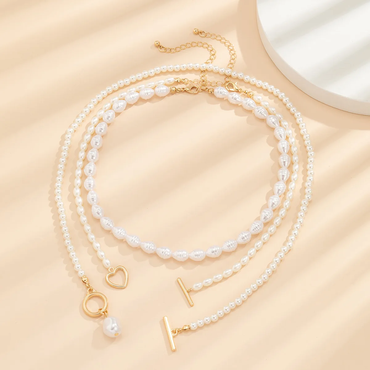 2022 модное многослойное ожерелье с имитацией жемчуга для женщин жемчужиной в