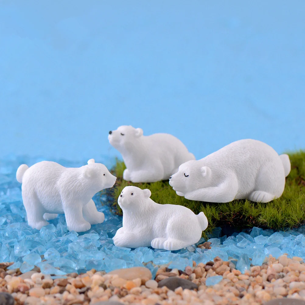 

Figurines Animal White Figures Miniature Animals Realistic Family Set Cupcake Topper Collectiblearctic Minigarden Fairy Ornament