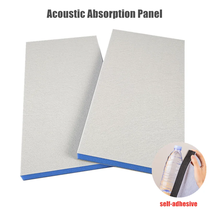 

4PCS 500x250x30mm Studio Acoustic Foam with Acoustic Felt Sound Proof Insulation Absorption Treatment Panel Self-adhesive 5Color
