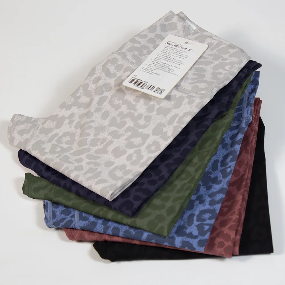 LuluWomen High Waist Leopard Print Yoga Leggings Women Sport Fitness Pants Tummy Control Seamless Stretch Tight Running Leggings