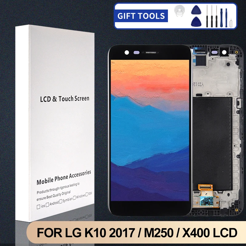 Дигитайзер сенсорного ЖК-экрана 5,3 дюйма для LG K10 2017 M250 M250N X400 LGM-K121K LGM-K121L, дисплей в сборе с инструментами, 1 шт.