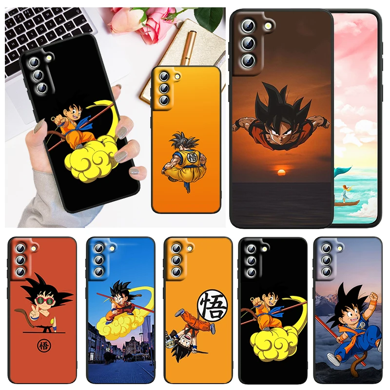 

Cartoon Goku Dragon Ball For Samsung Galaxy S22 S21 S20 FE Ultra Pro Lite S10 5G S10E S9 S8 Plus Black Soft Capa Phone Case