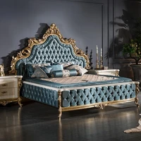 french villa double bed master bedroom court solid wood carved big bed 1 8m princess bed large family wedding bed customized