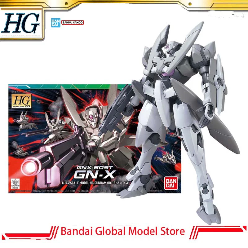 Фото Оригинальный сборный модельный набор Bandai GUNDAM HG 1/144 HG00 GNX-603T GN-X, коллекционная модель, аниме-фигурка, модель для сборки, аниме-фигурка для коллекционирования №1