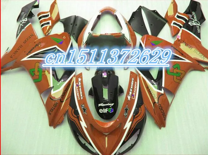 Обтекатели с черным пламенем для KAWASAKI NINJA ZX10R 06-07 ZX 10R 06 07 ZX-10R 10 R 2006 2007 комплекты
