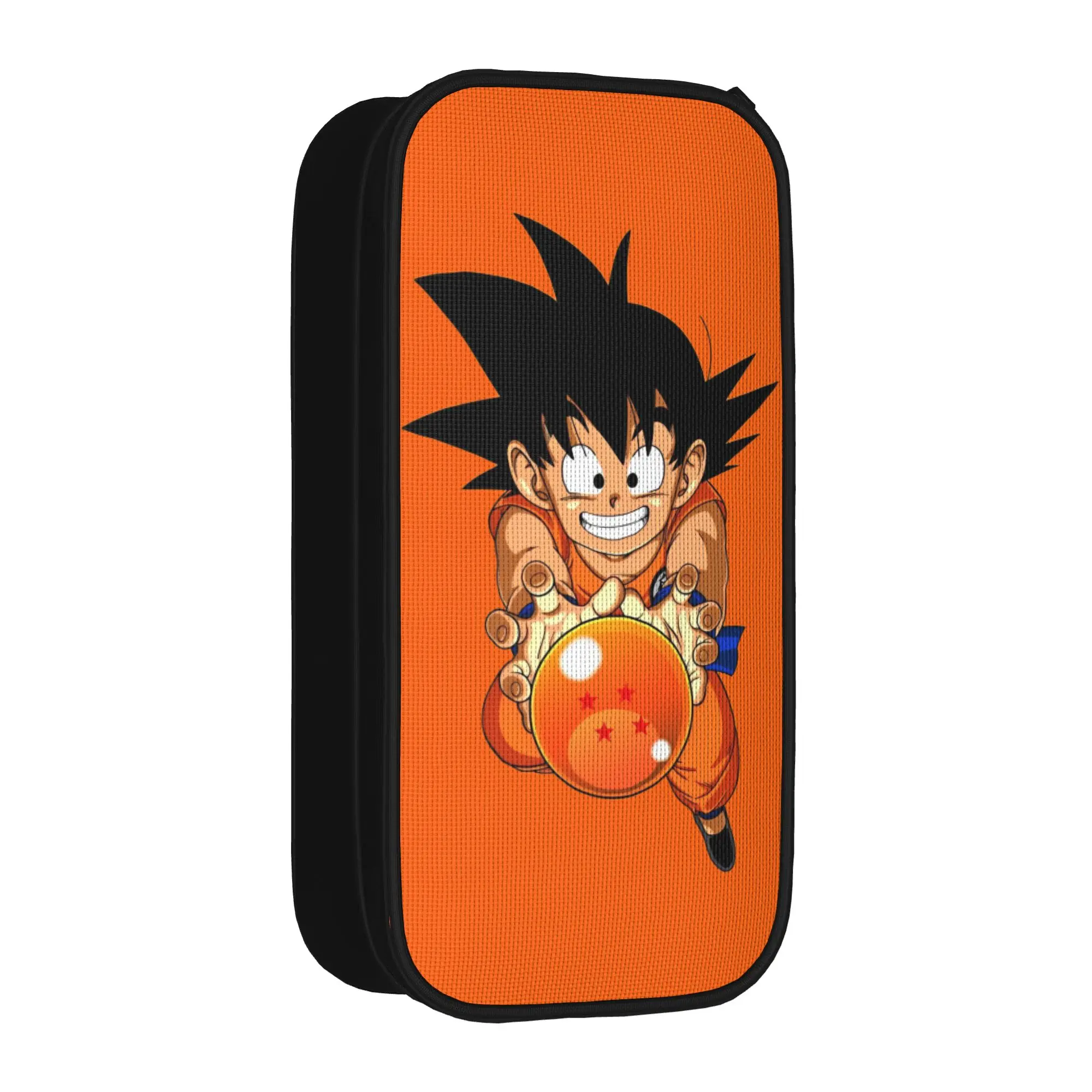 Фото Большой пенал для ручек DBZ Dragon Ball Z, школьные принадлежности, двухслойный пенал, косметичка для девочек, идеальный подарок №2