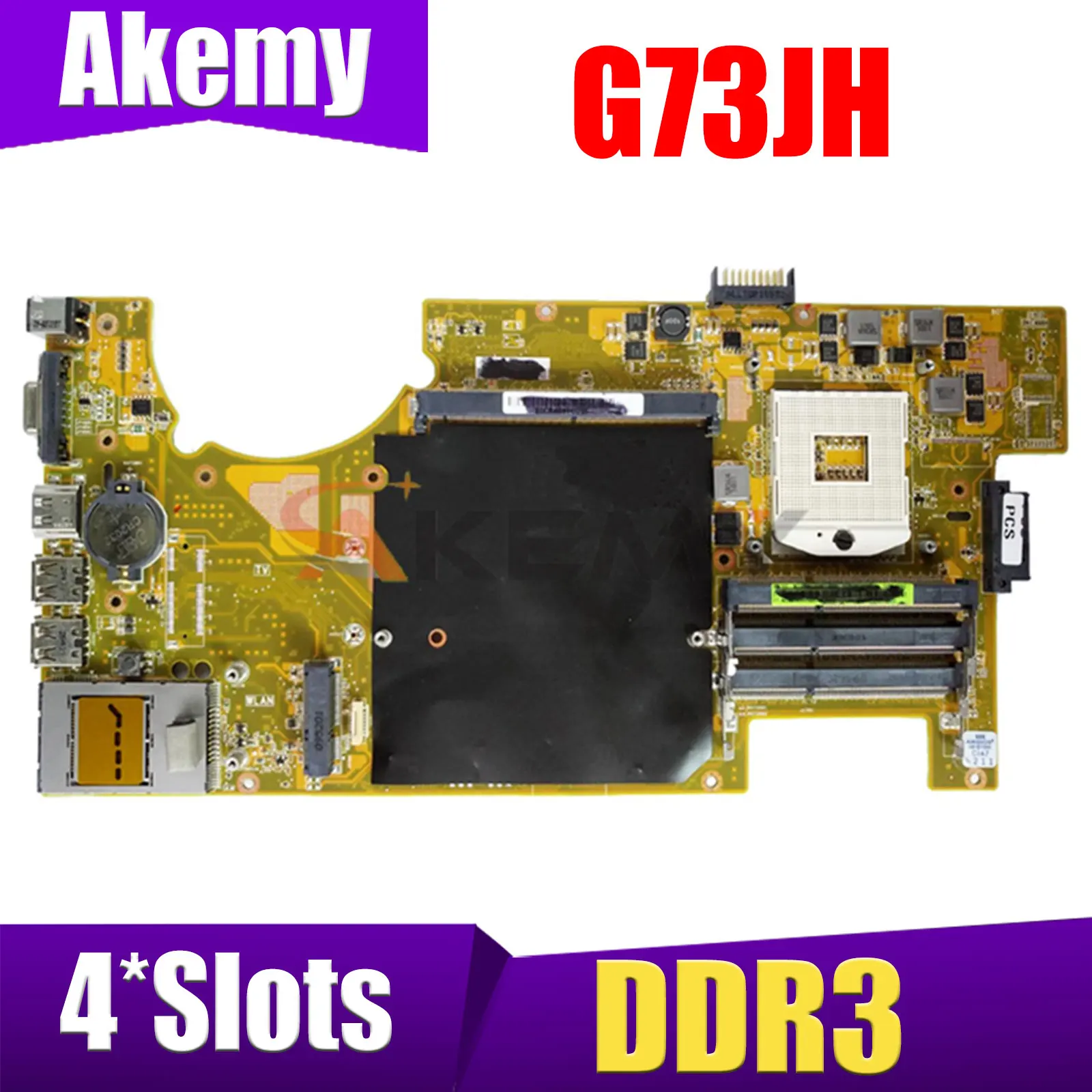 

G73JH Laptop Motherboard For ASUS G73JH G73J G73 Notebook Computer Mainboard 4*Slots DDR3 PGA 989 HM55 100% Fully Tested