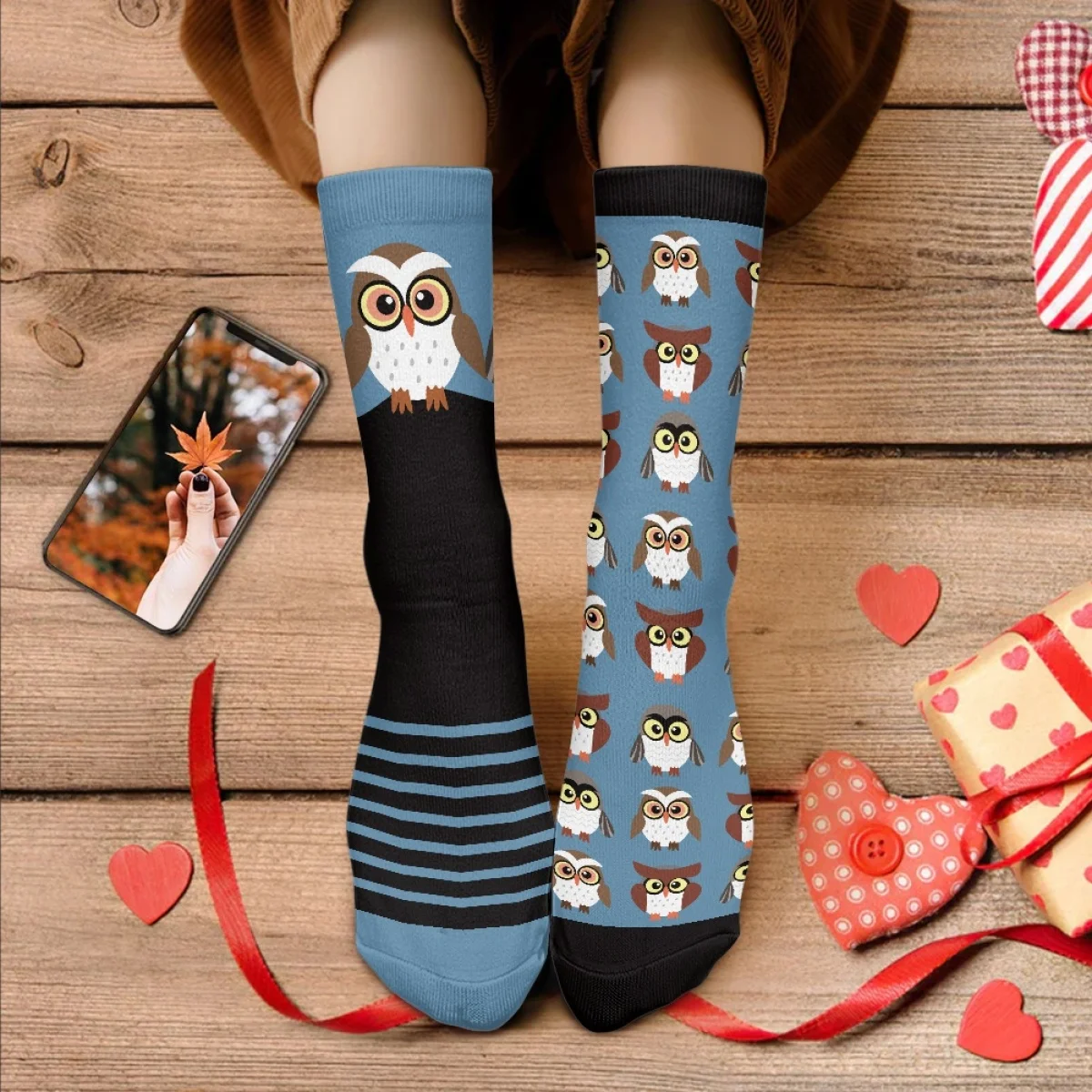 

Летние удобные носки в полоску с мультяшным рисунком милой Совы брендовые впитывающие пот дышащие местные дезодорирующие мягкие носки «сделай сам»