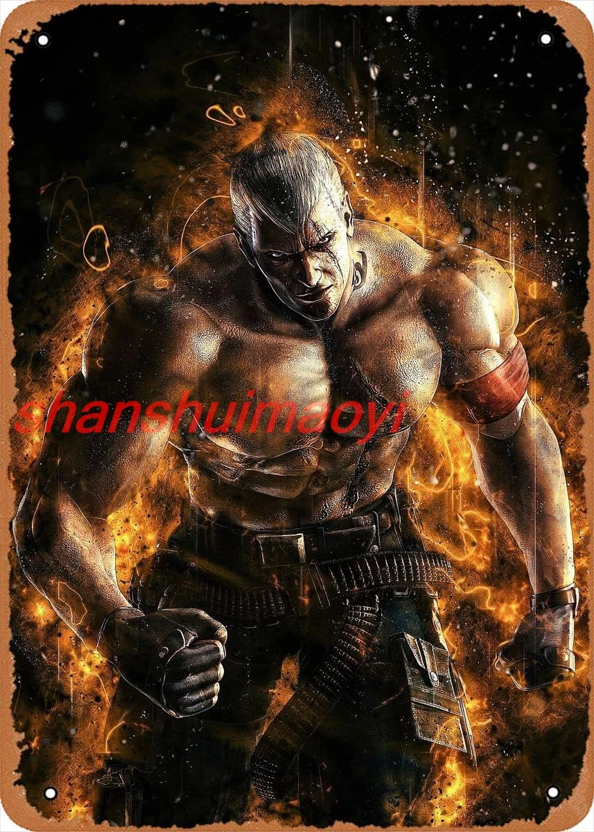 Металлическая вывеска Tekken Bryan Fury