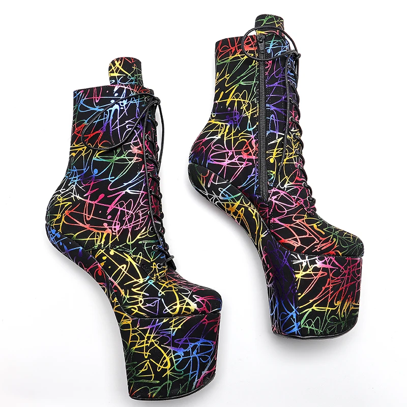 Leecabe  Heelless  High Heel Boots Lady Gaga Boots Unisex Boots Vamp BDSM Boots