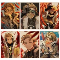 anime my hero academia hawks classic vintage posters kraft paper prints and posters decor art wall stickers
