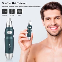 ckeyin nose ear trimmer for men shaver hair removal electric nose ear clipper battery waterproof blade safe cleanertool beard 50