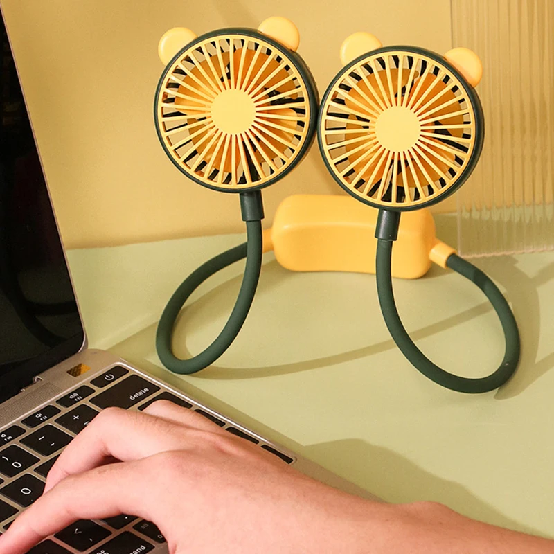 Фото Новый мультяшный милый складной мини-вентилятор с зарядкой через USB, уличный электрический вентилятор с большой ветровой мощностью, аксессуары для зарядки через USB, 2025 №4