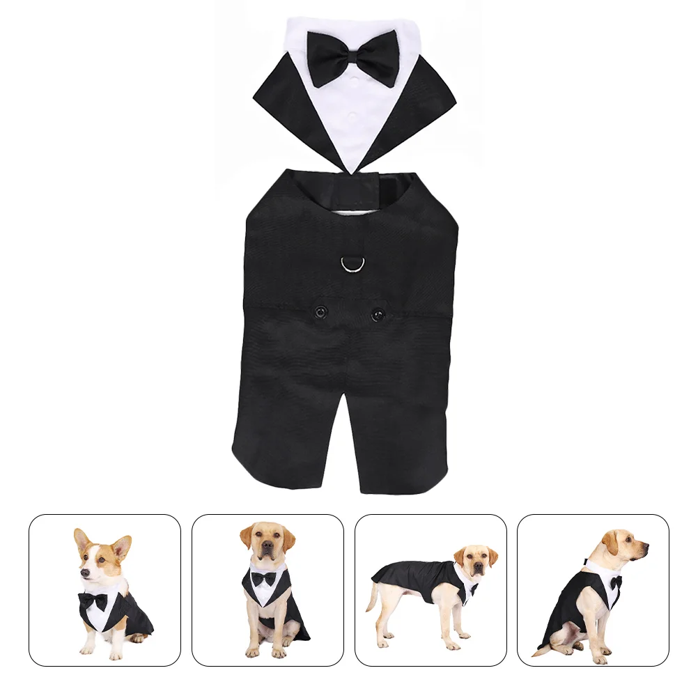 

Dog Pet Suit Tuxedo Dogs Clothes Wedding Outfits Puppy Formal Birthday Shirts Outfit Tuxedos Weddings Clothing Wear Pajamas
