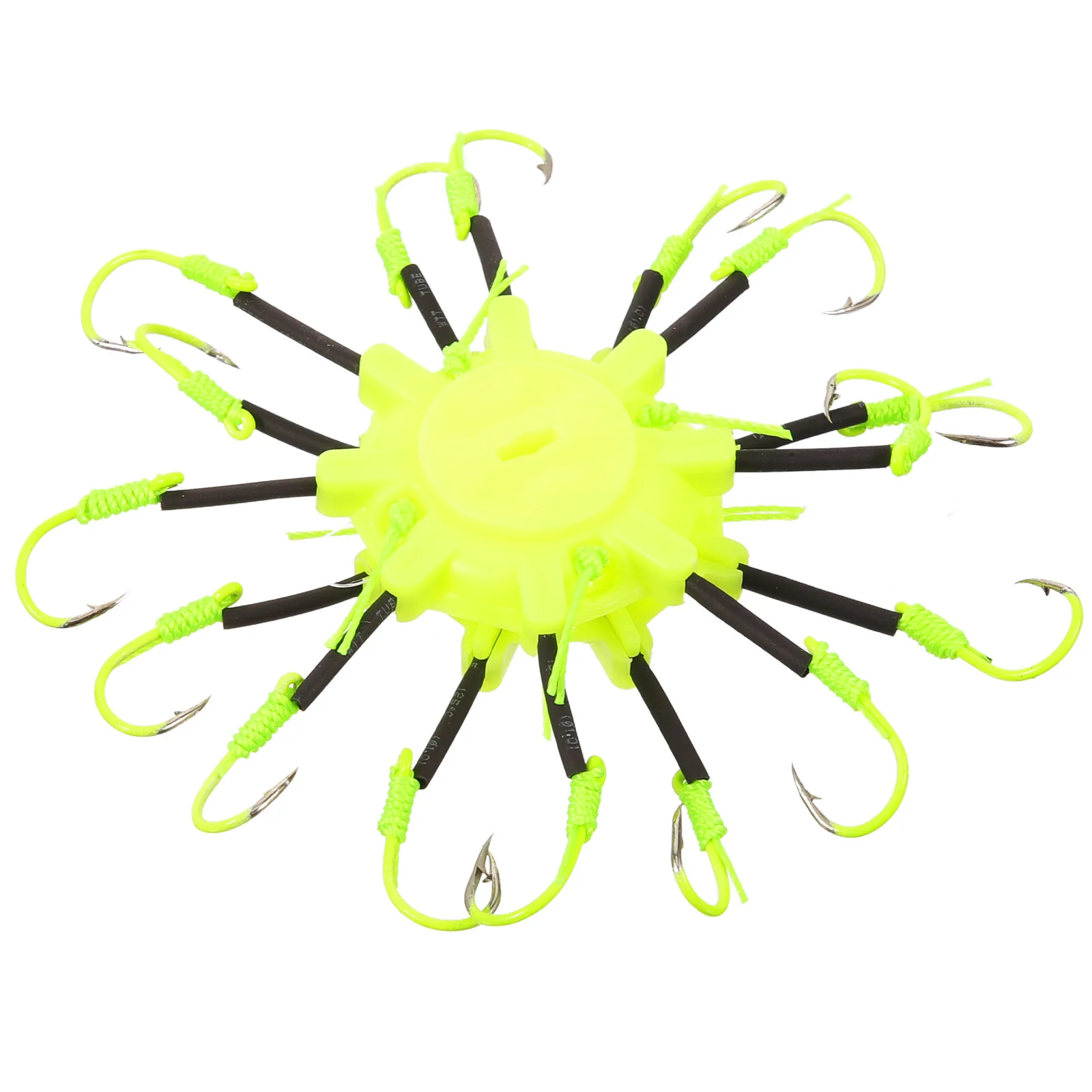 

2Pcs Fluorescent Squid Lure Hook Fluorescent Squid Hook Glow in Dark Squid Jigs Fishing Baits Fishhook