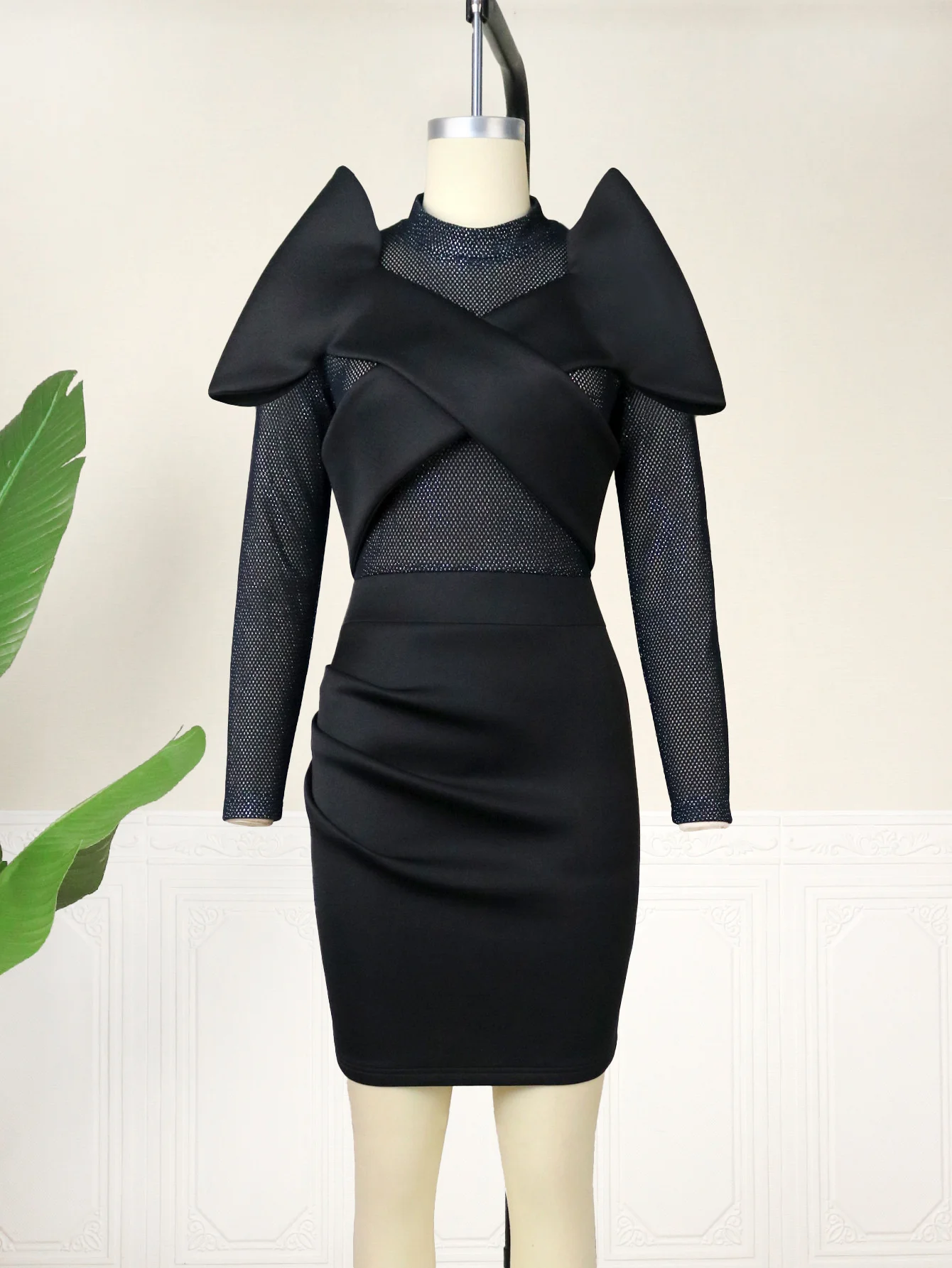 Plus Size Women Party Dresses 2023 New Fashion Coolness Sexy Evening Dress Chic Elegant Pure Color Dresses For Large Size Female