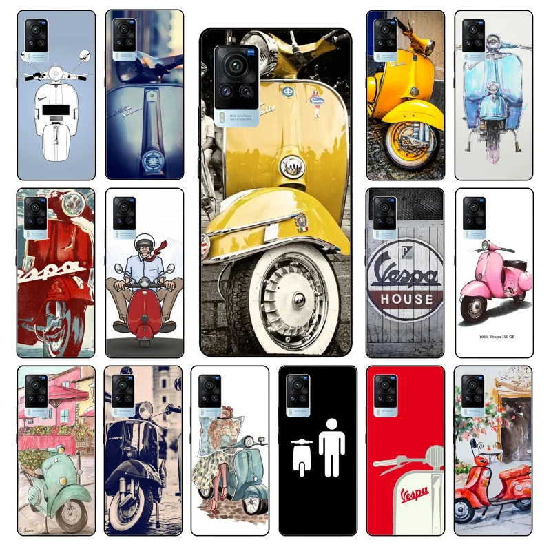 

Vespa Scooter Phone Case for VIVO V21e V20 SE V2023 V15 Pro V21 V17 Neo 1819 1915 1907 1906 X60 Pro X51 X50