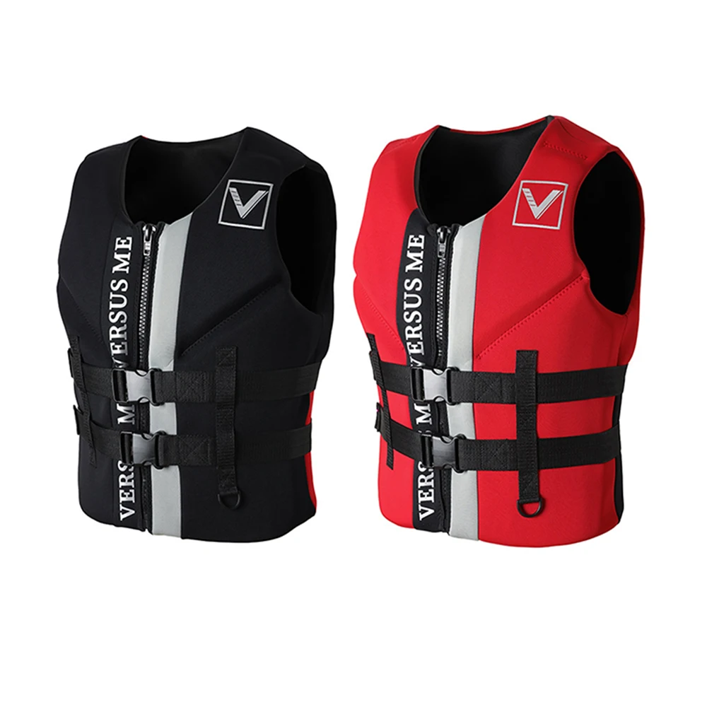 

Adult Neoprene Life Jacket Large Buoyancy Vest Water Sports Swimming Boating Surfing Snorkeling Rafting Motorboat Safety Vest