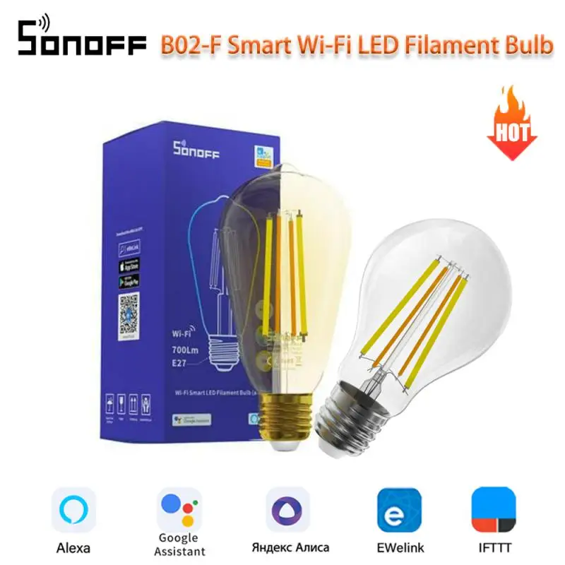 

SONOFF B02-F A60/ST64 Smart Bulbs E27 Dual-Color Dimmable WiFi LED Bulbs Ewelink App Remote Control Work With Alexa Google Home
