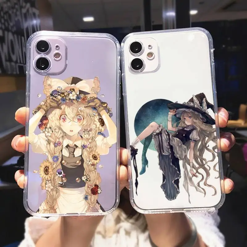 Чехол для телефона Kirisame Marisa Touhou Project iPhone 11 12 Mini 13 Pro XS Max X 8 7 6s Plus 5 SE XR прозрачный