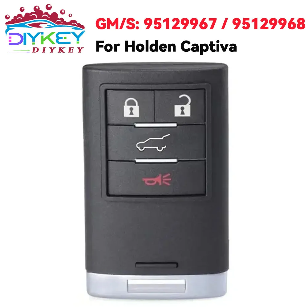 

DIYKEY для Holden Chevrolet Captiva 2014 2015 2016 2017 2018 GM/S: 95129967 95129968 Умный дистанционный ключ без ключа PCF7952A 433 МГц