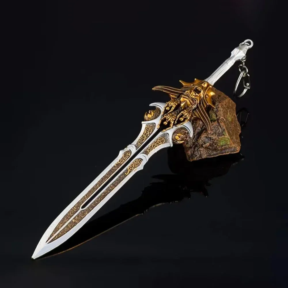 Фото 22 см модель оружия God Of War Kratos Blade Of Olympus Zeus, брелок из сплава, игрушка, катана, брелоки, коллекционные подарки для мальчиков, украшения №2