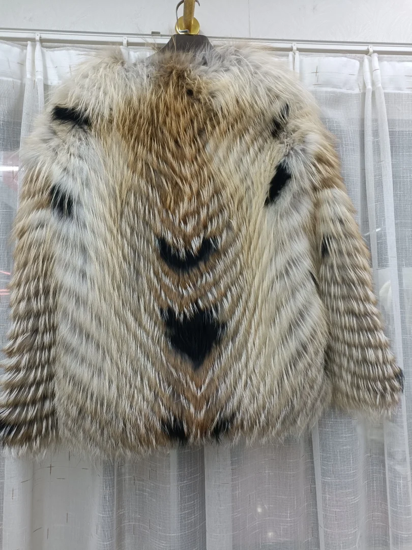 FURTJY Winter Real Fox Fur Coat 60Cm Women Natural Silver Fox Fur Jacket Fashion Luxury Thick Warm Overcoat Solid Fur Outerwear