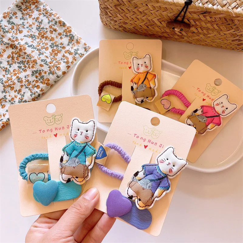 

2 шт./набор, Детские нейлоновые эластичные резинки для волос