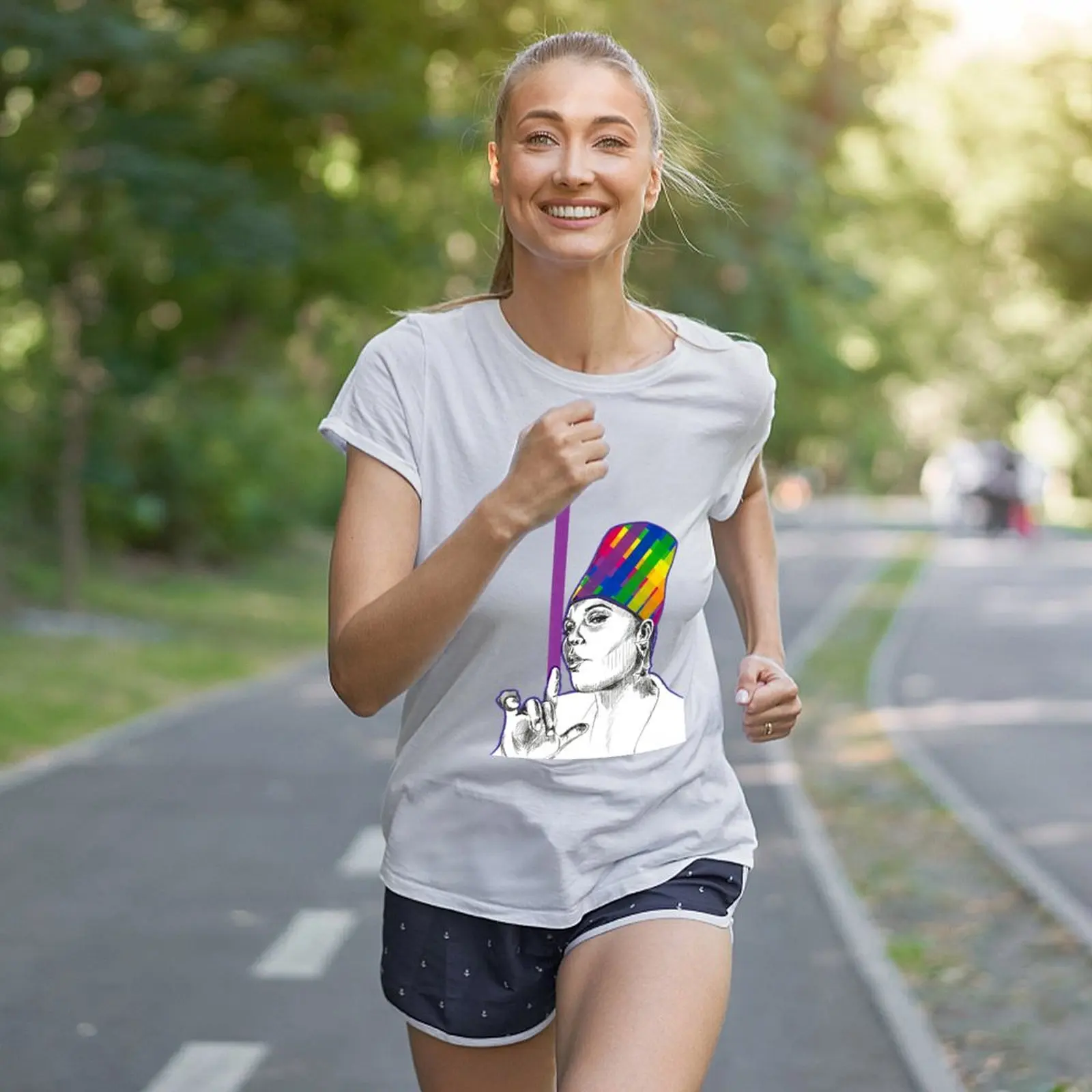 Забавные женские Топы И Футболки Queen латифах