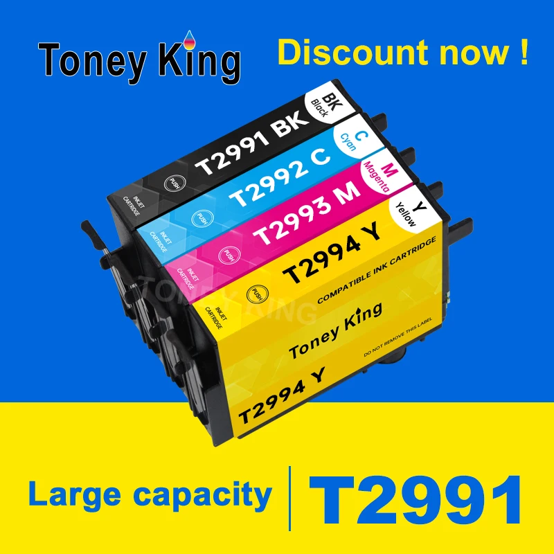 

Совместимый чернильный картридж Toney King T2991 29 29XL для принтера EPSON XP 235 245 332 335 432 435 247 442 345 255 257 352 355 452