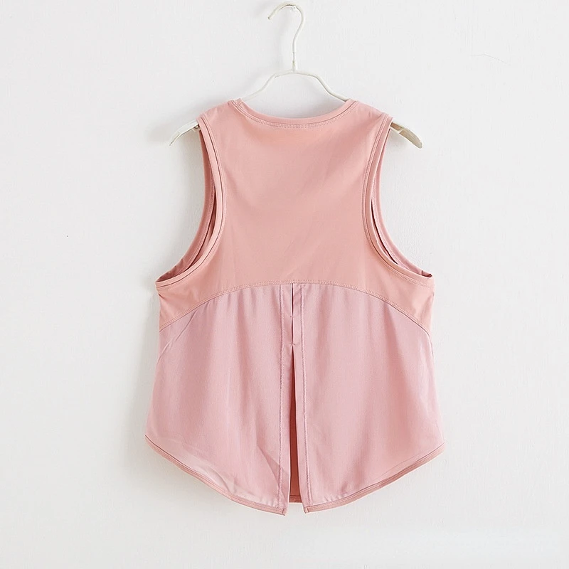 Outlets No.1 Yoga Sleeveless T-shirts Crop Tops Women Sports Loose Quick Drying Breathable Nylon Gym Tank Top Workout Vest