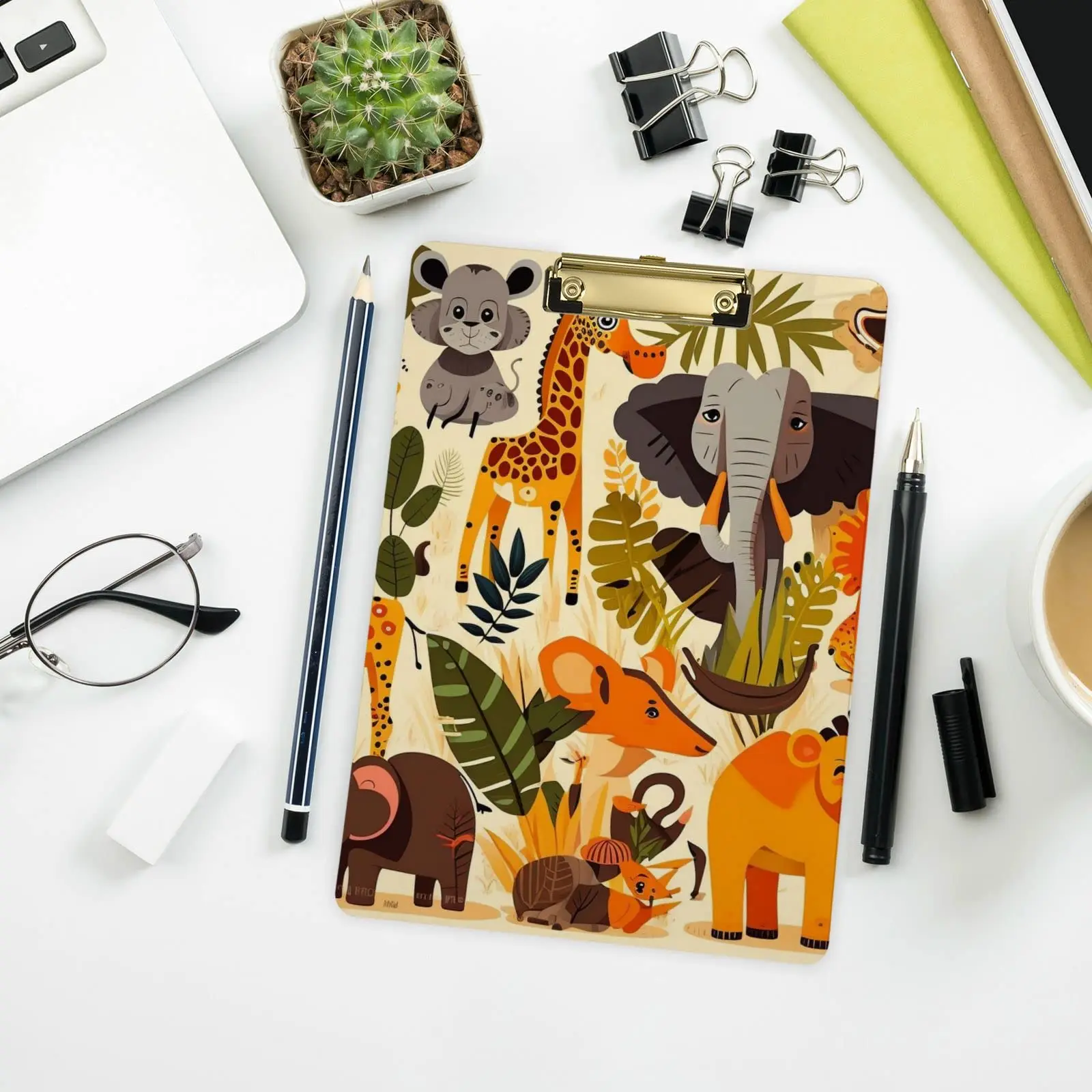 

New Animal Style Pattern Acrylic Clipboard Office Plastic Clipboard Student Products Decorative Plywood Artistic Outdoor Sketch