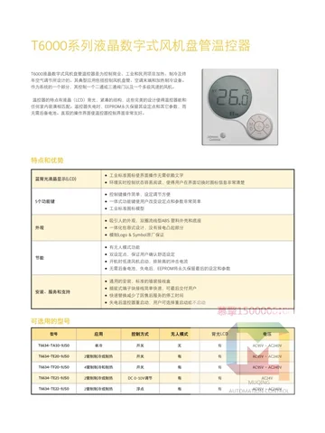 Контроллер температуры блока вентилятора T6634-TE20-9JS0