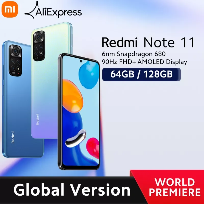 

NEW2023 [World Premiere] Global Version Note 11 64/128GB Snapdragon 680 Octa Core 33W Pro Charging 50MP Camera