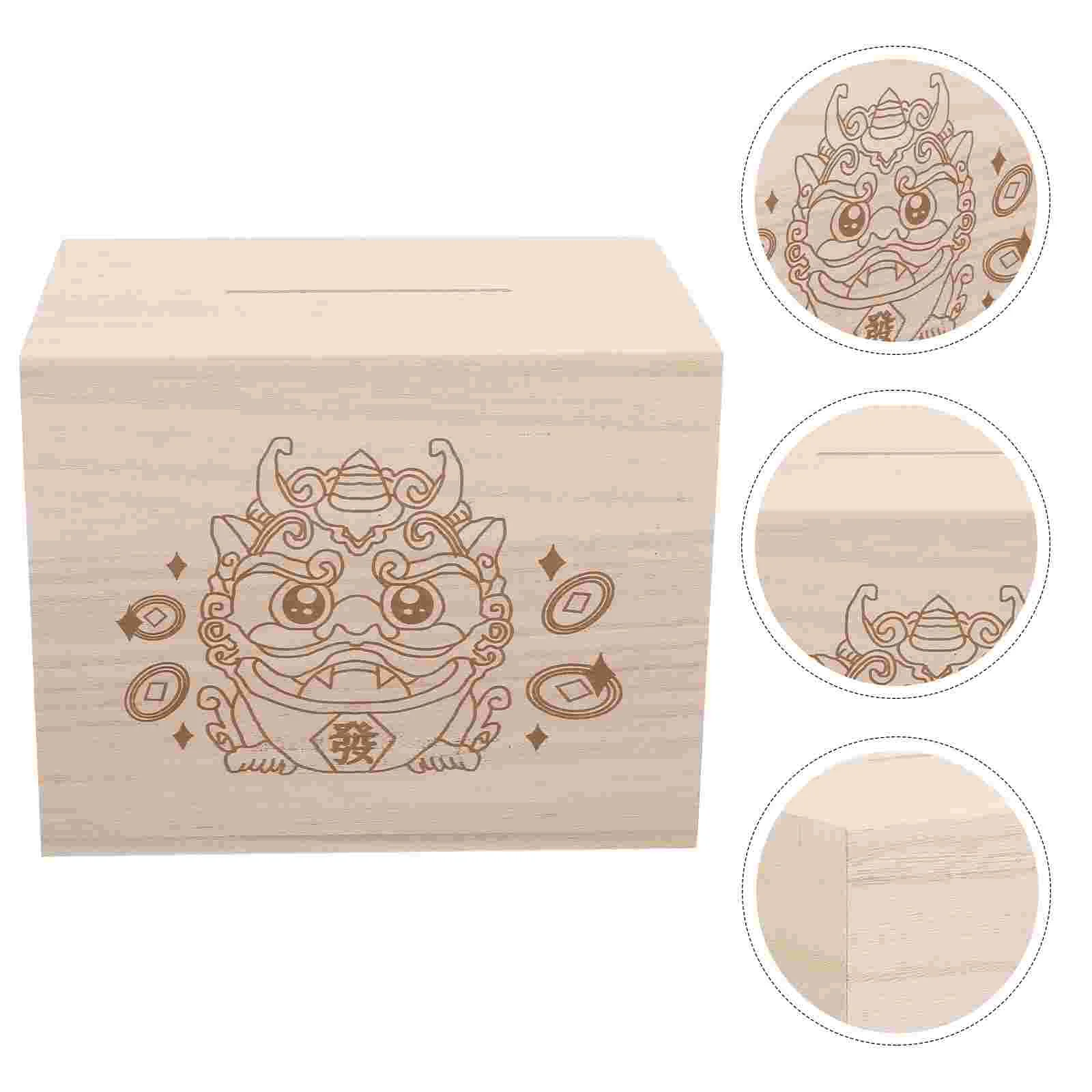 

Wood Money Bank Wooden Only Save Coin Bank Saving Pot Coin Bank Money Bank