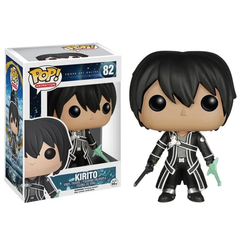 FUNKO поп анимация меч искусство онлайн: Kirito 82 # виниловые экшн-фигурки коллекционные игрушки для детей Подарки