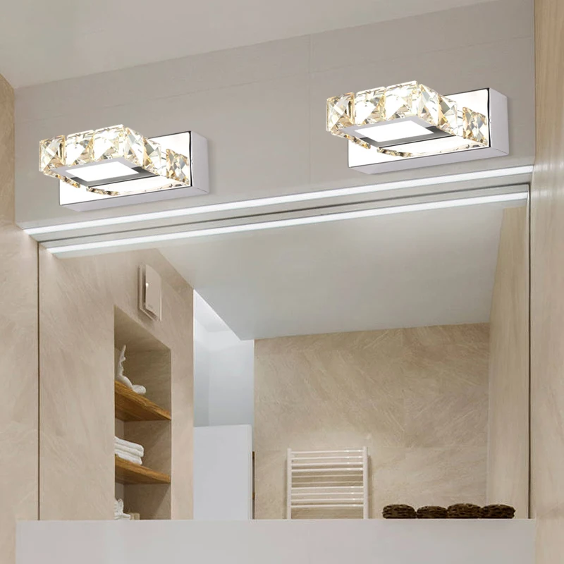 

Led Crystal Modern Bathroom LED Vanity Light Wall Lamp Mirror Light Living Loft Lighting Stairs Vanity Light Indoor Wall Lamps