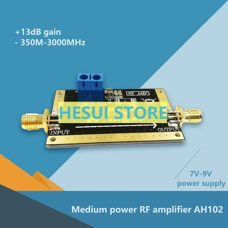 AH102 350 МГц-3000 МГц модуль радиочастотного усилителя средней мощности с