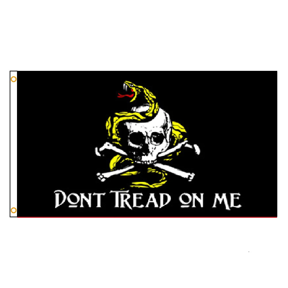 Флаг Gadsden с черепом 90x150 см