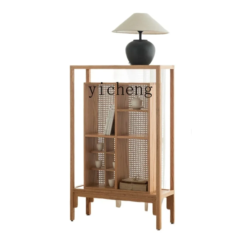 Современная витрина из цельного дерева красного дуба ZZ новый китайский чайный
