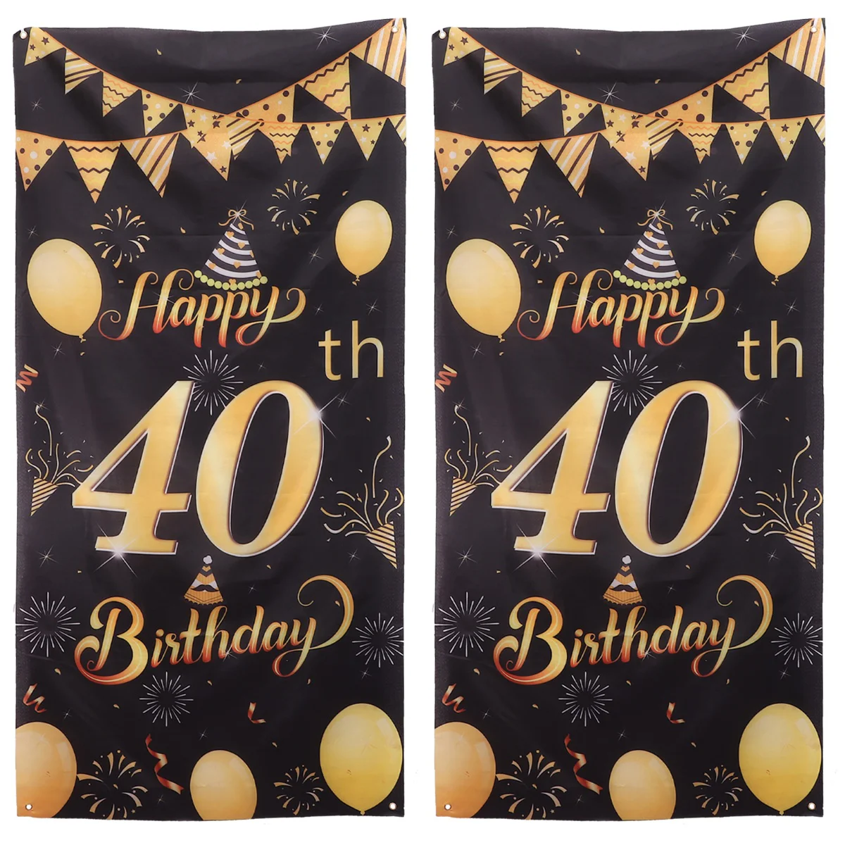 

2x Ornament 40th Birthday Party Hanging Ornament Birthday Backdrop for Co-worker Families Friends