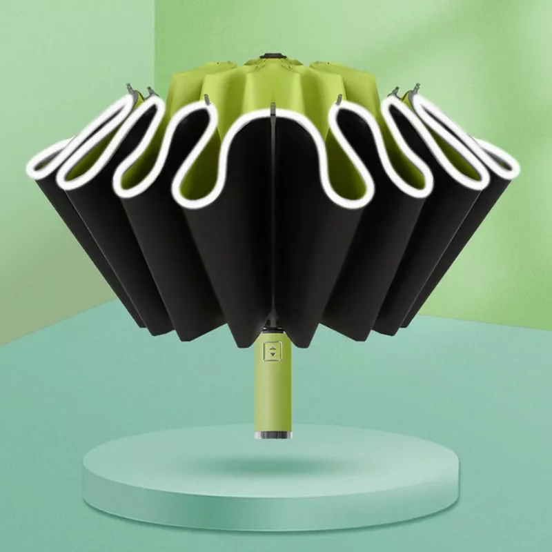 

NEW2023 Automatic Folding Strong Umbrella for Men Women Windproof 12Ribs Reverse Umbrella Wind Resistant Trip inverted Rain Umb