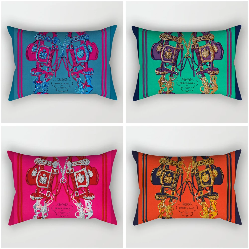 

Decorative home throw pillows case for waist cushion cover nordic 40x60cm car30*50cm 40*60cm 30x50cm boho moroccan print horse
