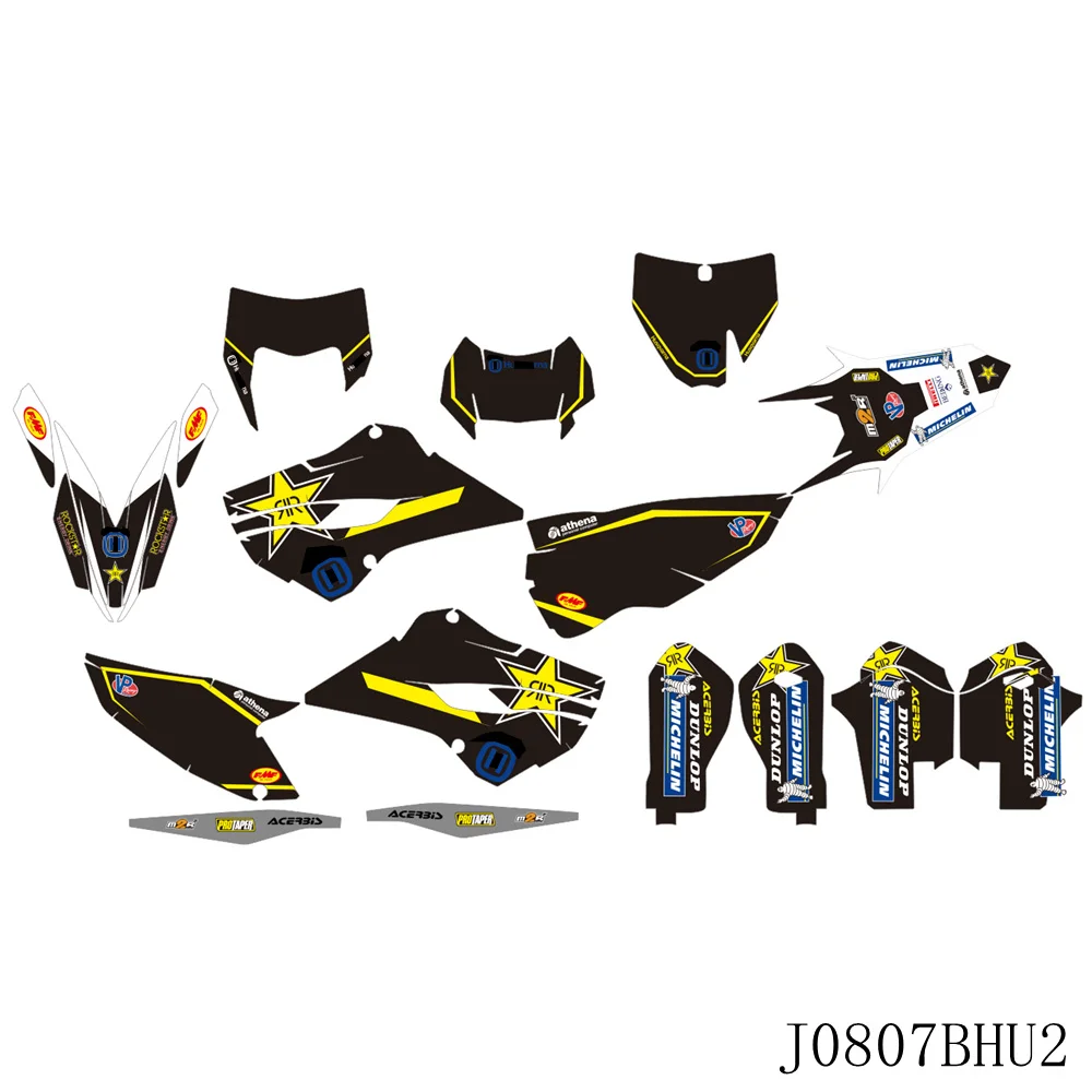 

For Husqvarna TC FC FS 125 250 350 450 2014 2015 TE FE 2014 2015 2016 Graphics Decals Stickers Motorcycle Background Custom