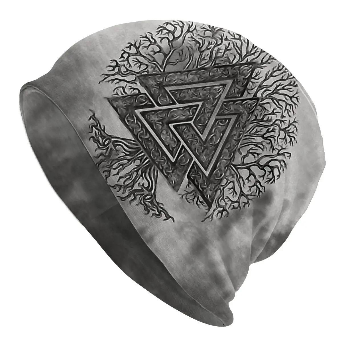 Valknut, дерево жизни, яркий стиль викингов, тонкие походные шапочки, облегающие шапочки для мужчин и женщин