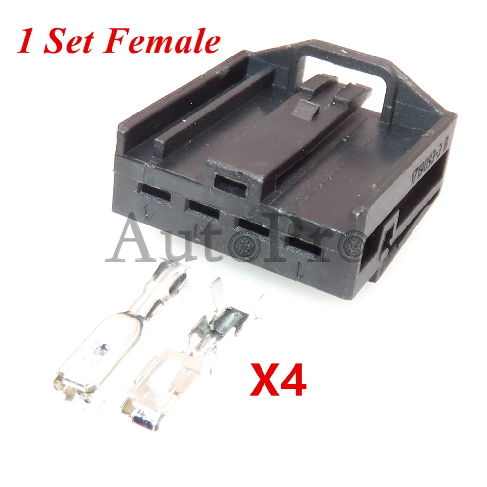 1 комплект, 4 отверстия 1719093-1 1719093-3B автомобильный пластиковый корпус, незапечатанные стартовые разъемы, автомобильный низкочастотный динамик, жгут проводов, розетка для BWM